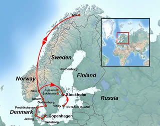 Scandinavian Tour: A Journey through Denmark, Norway & Sweden  Far 