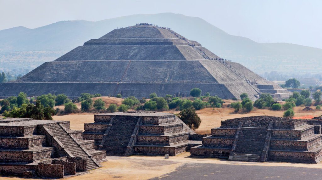 Panorama of Teotihuacan Pyramids