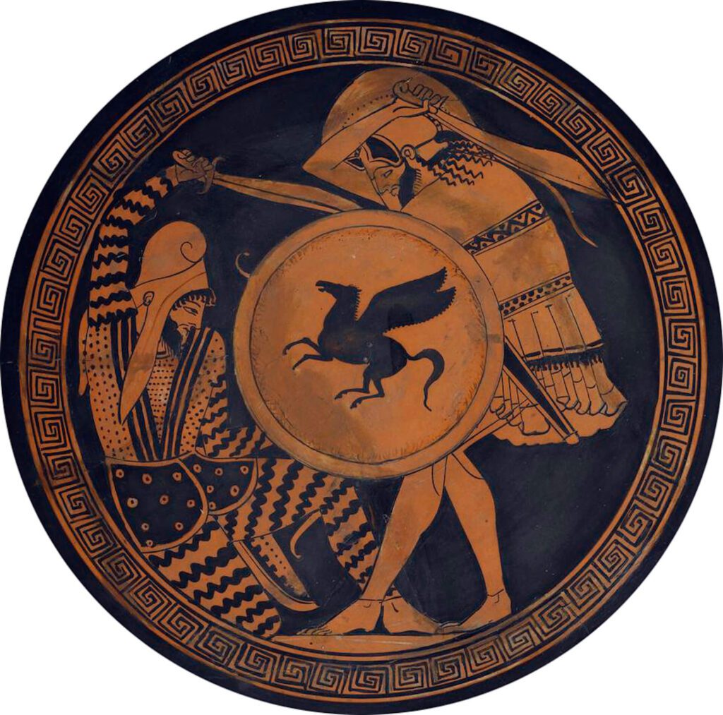 Greek Hoplite and Persian Warrior seal