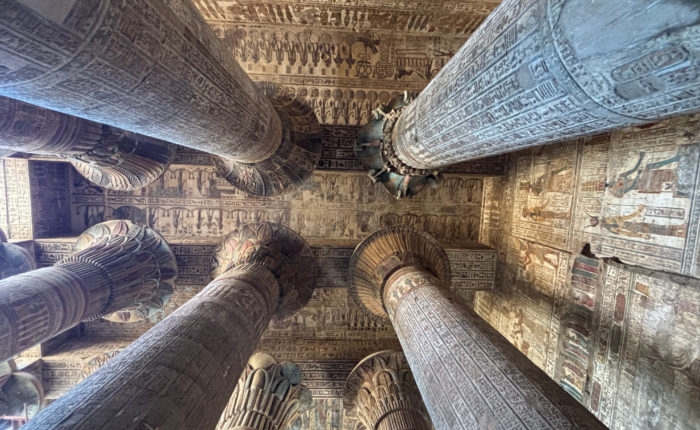 Egyptian temple ceiling