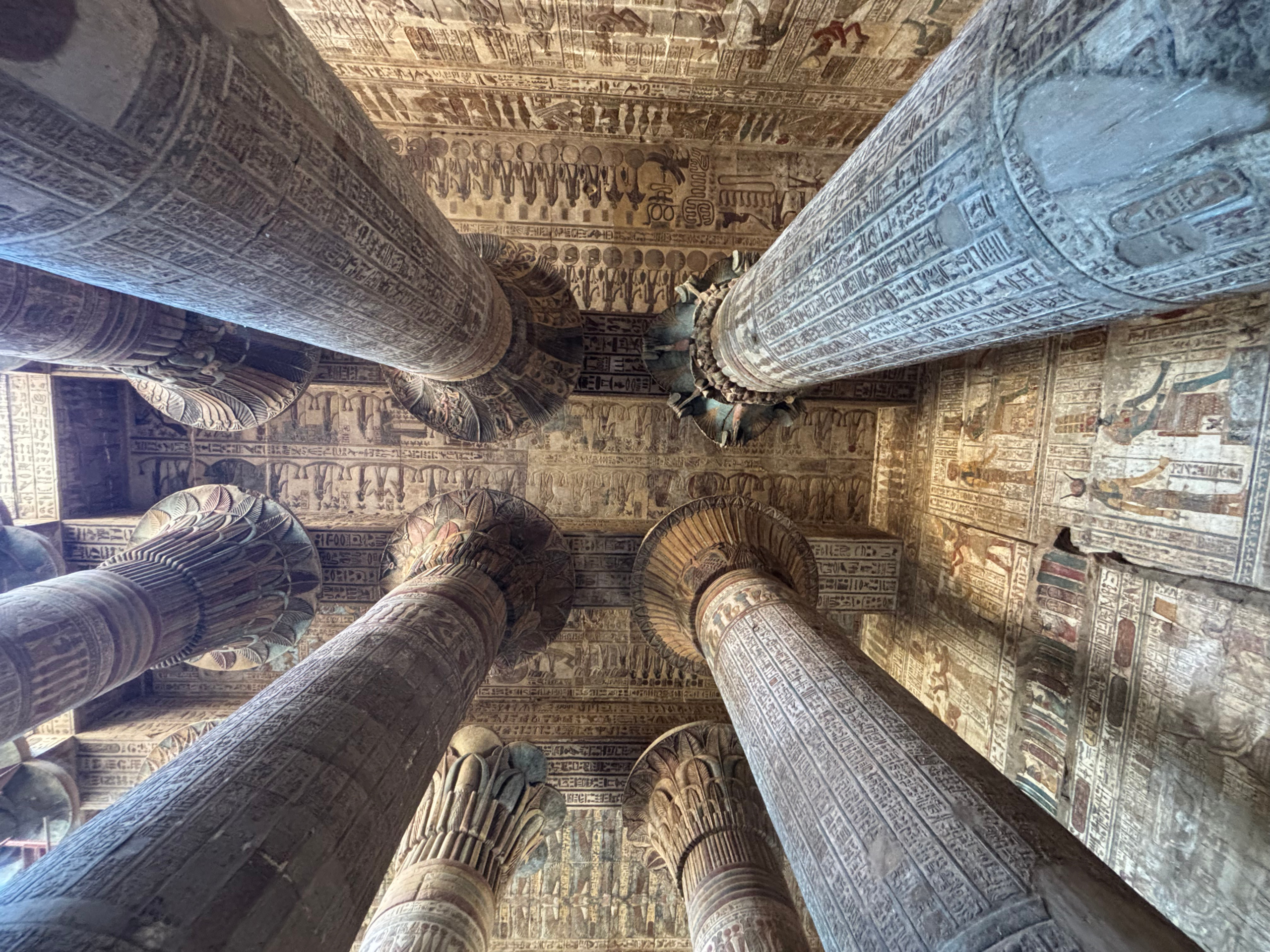Egyptian temple ceiling